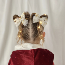 Load image into Gallery viewer, 髮夾2入// Mini Tulle Bow // Tinsel Sparkle