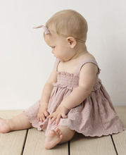 Load image into Gallery viewer, Quincy Mae - Mae Smocked Top + Bloomer Set (Mauve)
