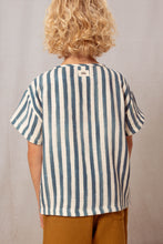 Load image into Gallery viewer, Studio Boheme - Orso T-shirt (Blue Stripes) 24M