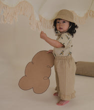 Load image into Gallery viewer, Organic Zoo - Grid Check Bucket Sun Hat Wheat