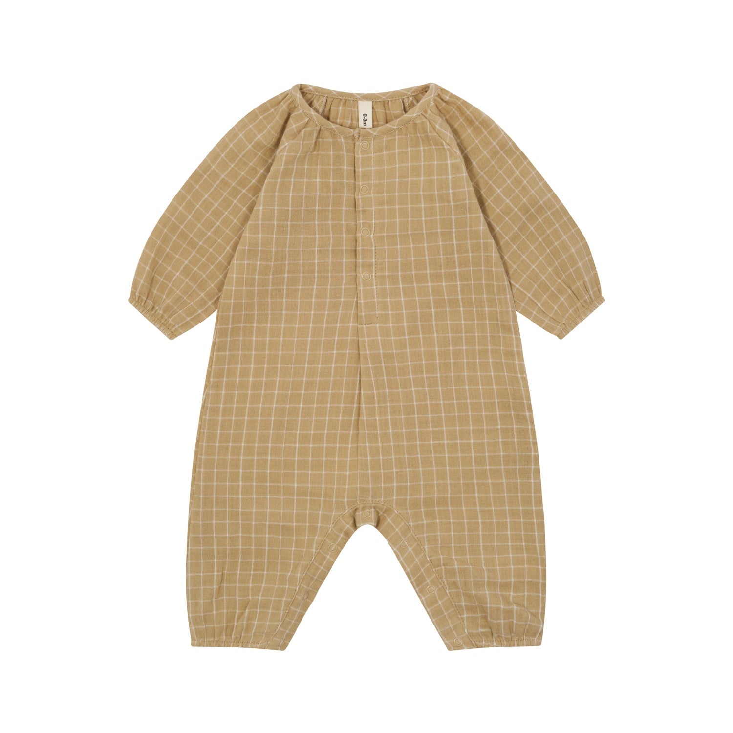 Organic Zoo - Grid Check Onesie Wheat 6-12M – Everlybee