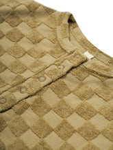 將圖片載入圖庫檢視器 Organic Zoo - 毛布短袖短褲連身衣 (Dusky Checkerboard)