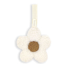 Load image into Gallery viewer, Ecru Camel Sherpa Flower Pacifier Clip