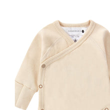 Load image into Gallery viewer, Susukoshi - Long Sleeve Kimono Bodysuit (Wheat) 6-12M