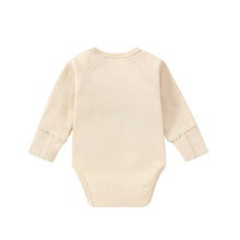 Load image into Gallery viewer, Susukoshi - Long Sleeve Kimono Bodysuit (Wheat) 6-12M