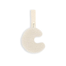 Load image into Gallery viewer, Beige Moon Sherpa Pacifier Clip
