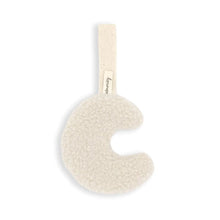 Load image into Gallery viewer, Beige Moon Sherpa Pacifier Clip