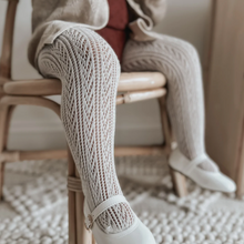 Load image into Gallery viewer, Jamie Kay - Maeve Weave Tights (Oatmeal) 0-3M