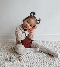 Load image into Gallery viewer, Jamie Kay - Maeve Weave Tights (Oatmeal) 0-3M