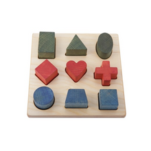 Load image into Gallery viewer, Shape Puzzle Board Rainbow