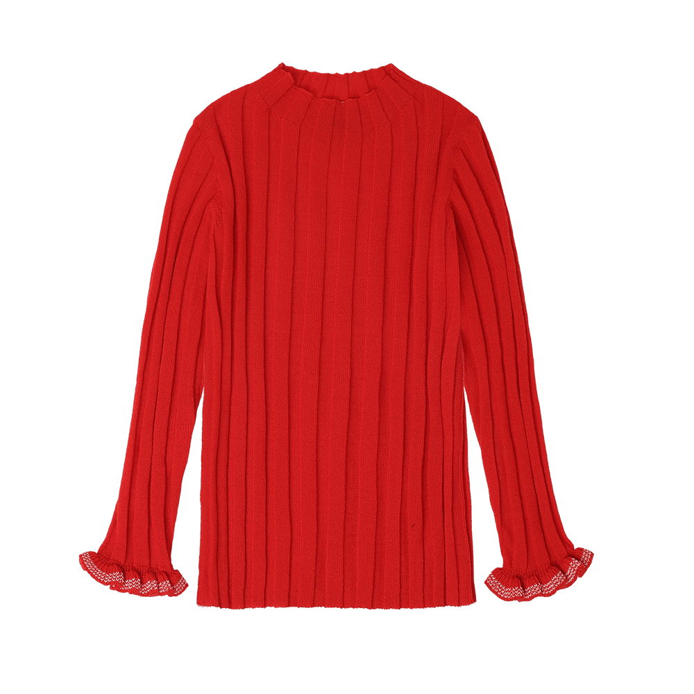 FUB - High Neck Blouse (Signal Red)