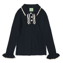 Load image into Gallery viewer, FUB - Frill Polo  (Dark Navy)
