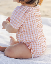 Load image into Gallery viewer, Quincy Mae - Catalina One-piece (Melon Check)

