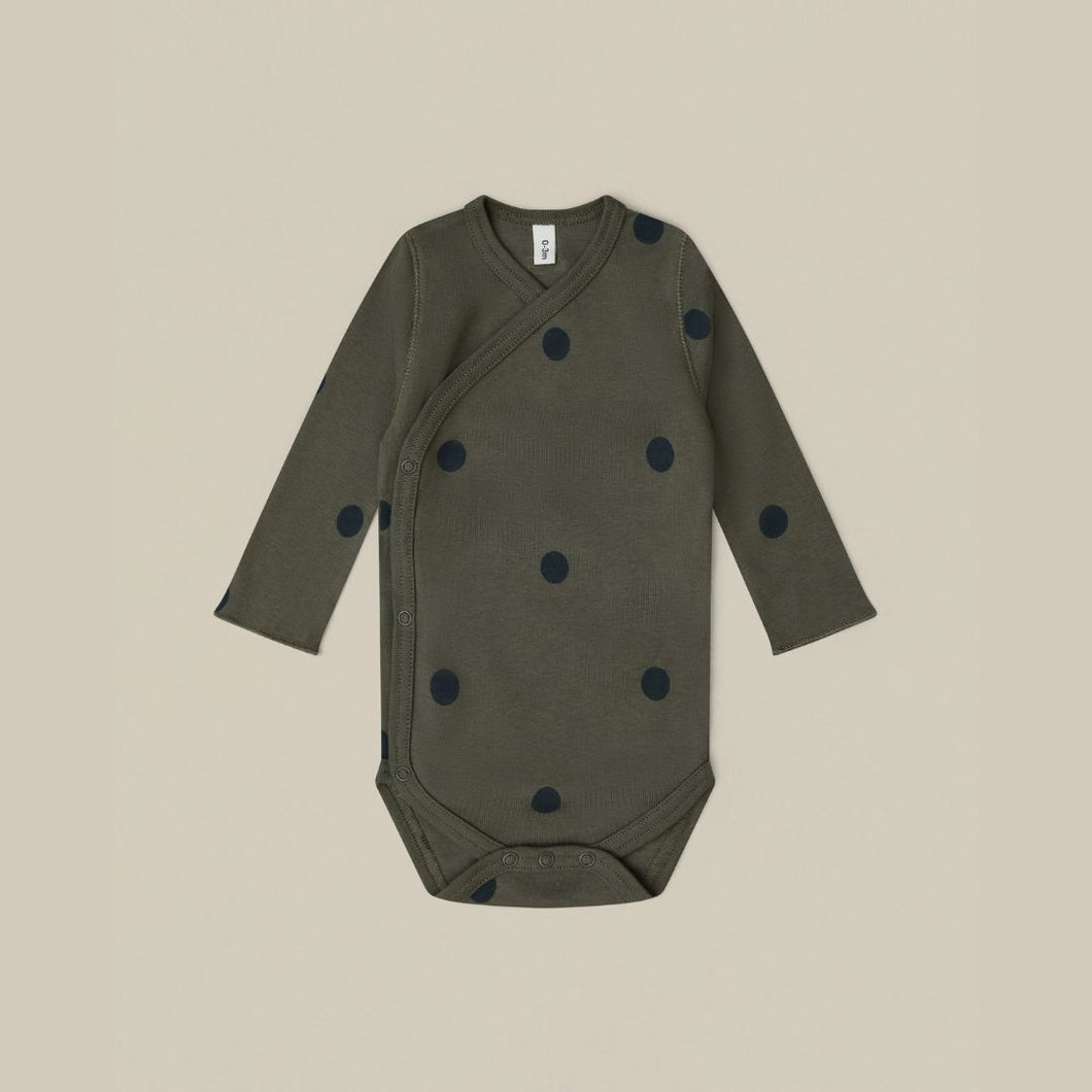 Organic Zoo - Olive Dots Bodysuit