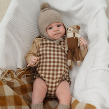 Load image into Gallery viewer, Organic Zoo - Gingham Bloomers with Braces 0-3M
