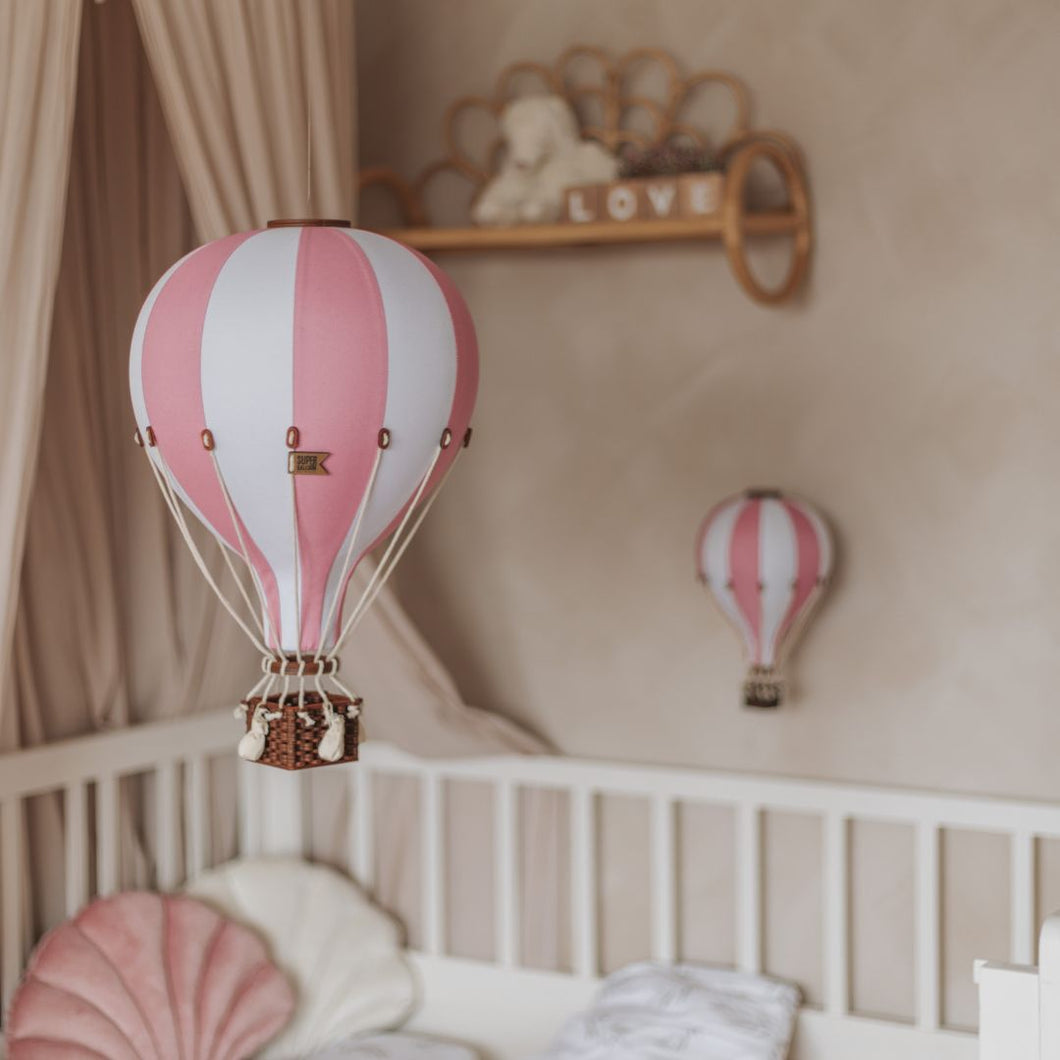 Super Balloon - White Powder Pink Hot Air Balloon