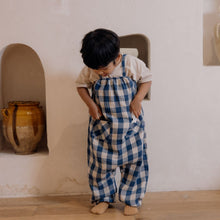Load image into Gallery viewer, Organic Zoo - Pottery Blue Gingham Artisan Jumpsuit
