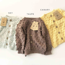 將圖片載入圖庫檢視器 [預購] Babytoly - Popcorn Cardigan (Sky, Canary, Taupe, Lavender)
