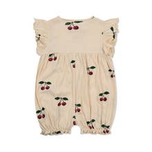 Load image into Gallery viewer, Konges Slojd - Chleo Frill Romper Gots (Ma Grande Cerise) 6-12M
