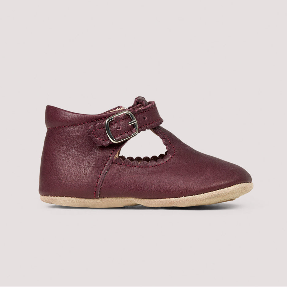PETIT NORD - Baby Scallop T-Bar (Plum)