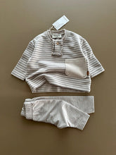 Load image into Gallery viewer, Guapoo - 口袋衛衣 Gray Stripes 1-2Y
