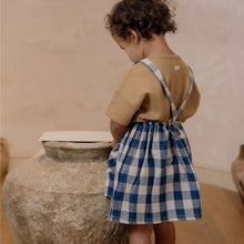 Load image into Gallery viewer, Organic Zoo - Pottery Blue Gingham Crossback Skirt
