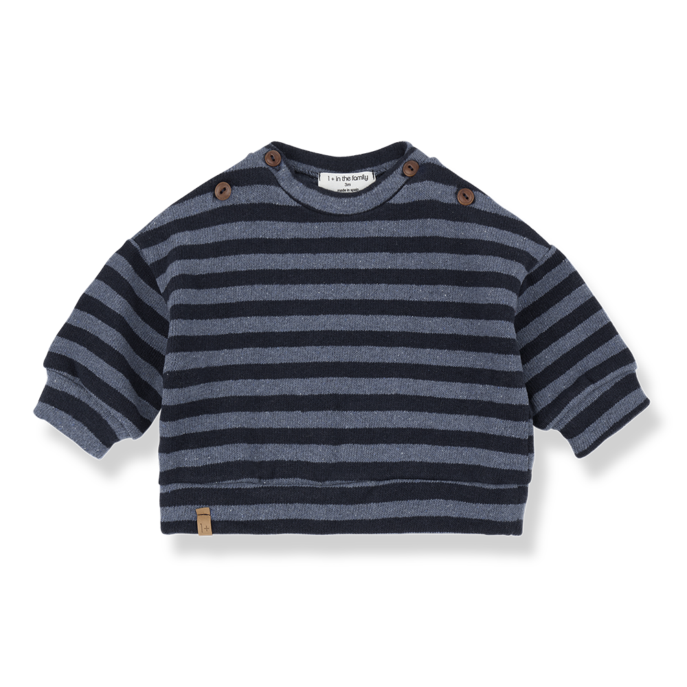 1+ In the Family - DIRK 刷毛長袖上衣 (Denim)