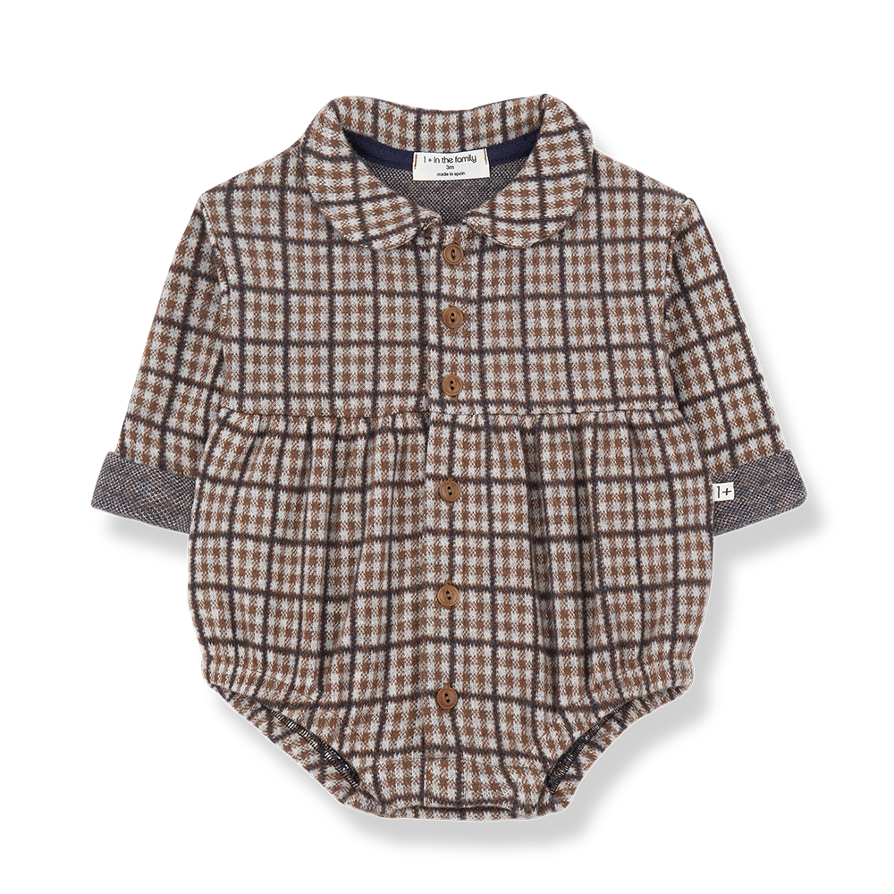1+ In the Family - MORITZ 格紋包屁衣  (Castagna)