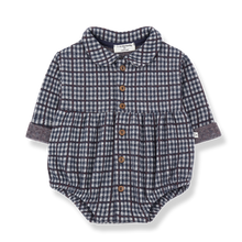 Load image into Gallery viewer, 1+ In the Family - MORITZ 格紋包屁衣  (Dark Blue)
