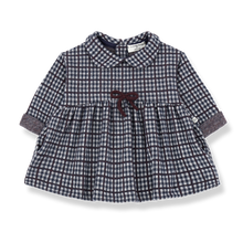 Load image into Gallery viewer, 1+ In the Family - JULIA 格紋後排扣長袖裙子 (Dark Blue)
