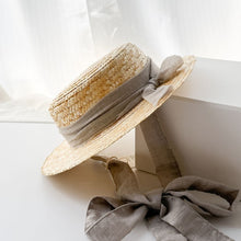Load image into Gallery viewer, Frou Frou - CLASSIC CANOTIER HAT 綁帶圓頂草帽 (Latte)

