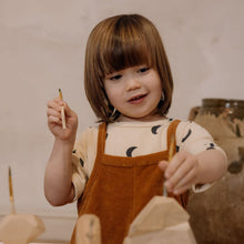 Load image into Gallery viewer, Organic Zoo - Terracotta Terry Cropped Dungarees
