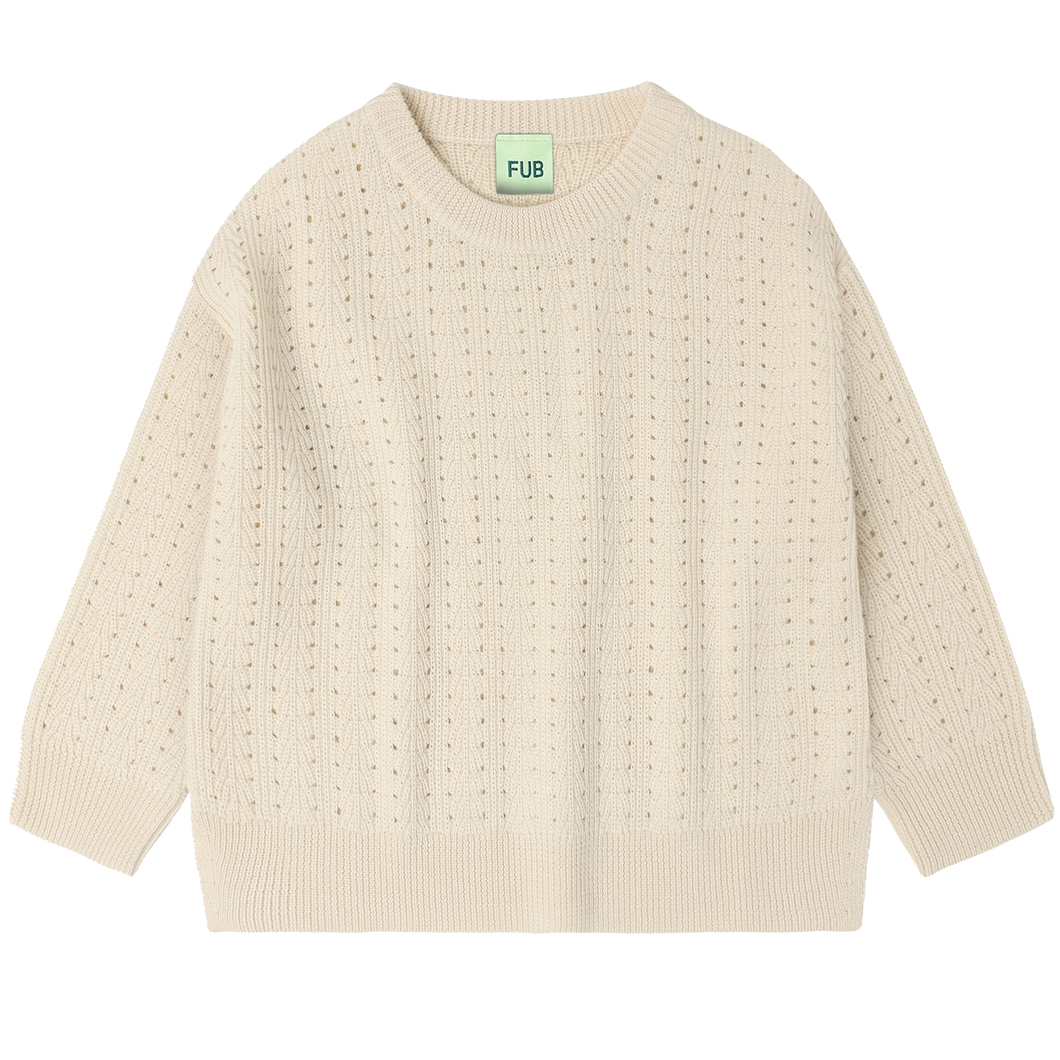 FUB - Structure Sweater (Ecru) 1-5Y