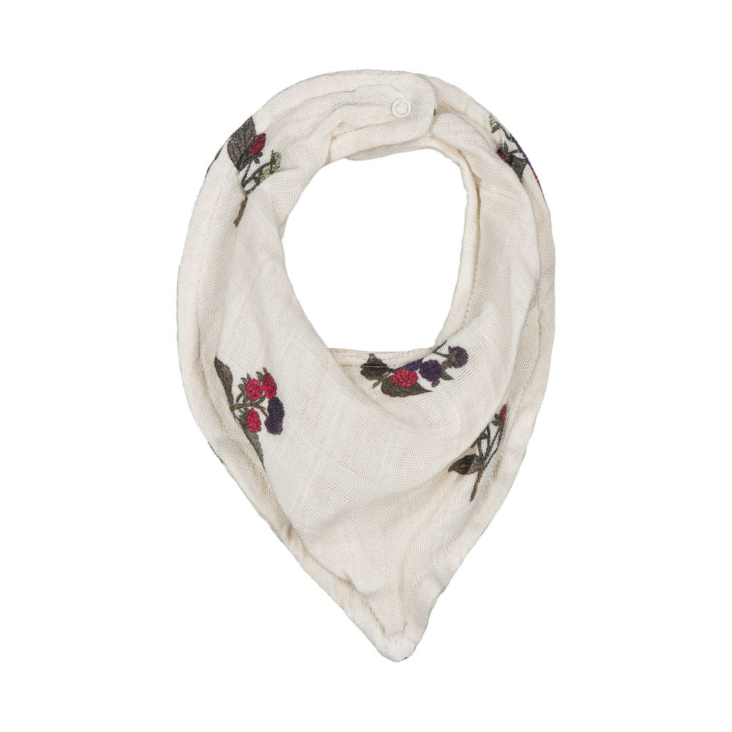 Studio Boheme -  Abel Bandana Bib (Ecru/Blackberries)