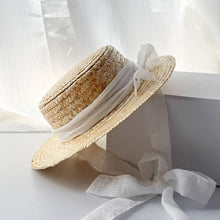 Load image into Gallery viewer, Frou Frou - CLASSIC CANOTIER HAT 綁帶圓頂草帽 (Off White)
