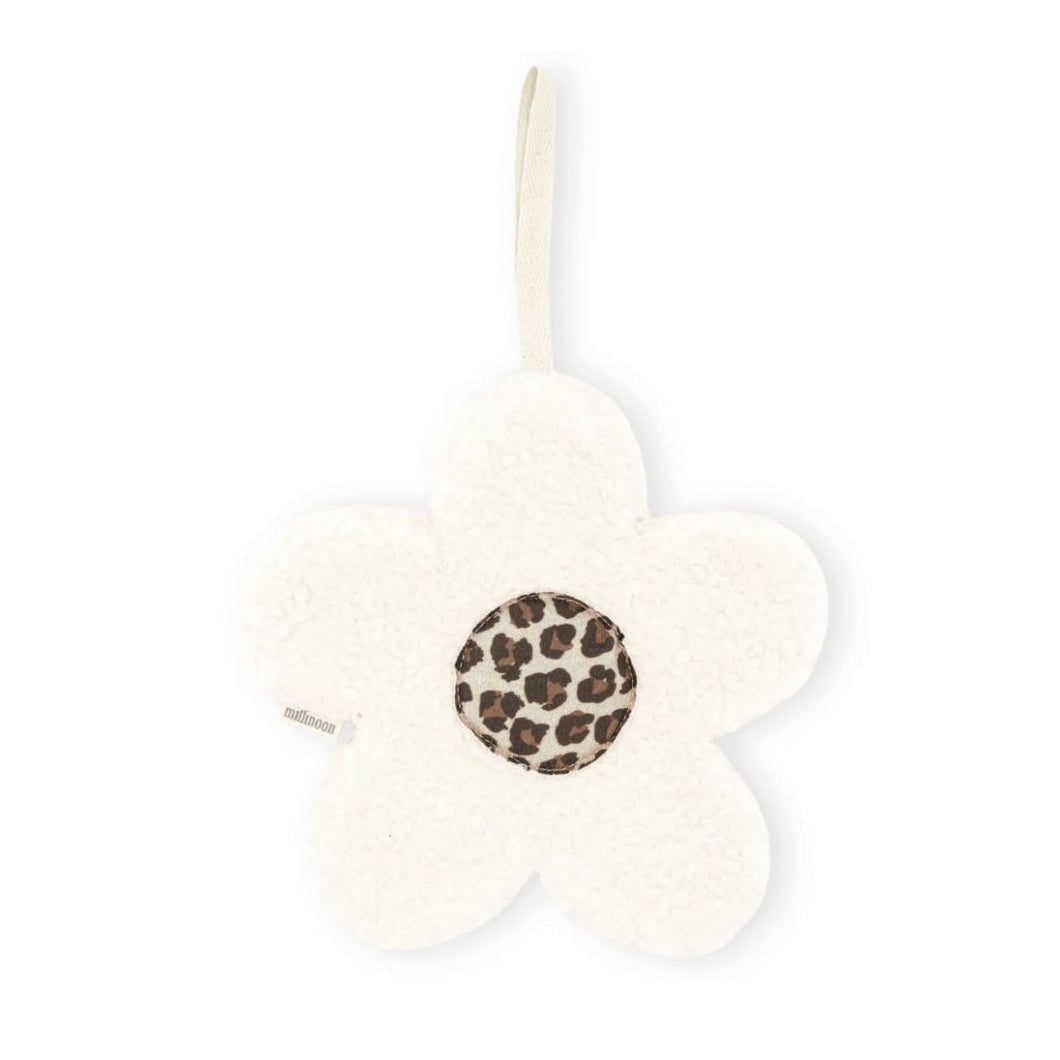 Leopard Flower Big Sherpa Pacifier Clip