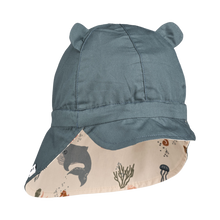 Load image into Gallery viewer, Liewood - Reversible Hat with Ears (Sea Creature/Sandy)
