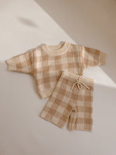 Load image into Gallery viewer, Gingham Knit Jumper and Pant Set 6-12M
