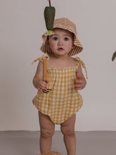 將圖片載入圖庫檢視器 Organic Zoo - 無袖包屁衣 Honeycomb Gingham
