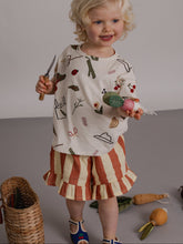 將圖片載入圖庫檢視器 Organic Zoo - 荷葉短褲 Tomato Stripes 
