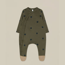 Load image into Gallery viewer, Organic Zoo - Olive Dots Suit with Contrast Feet
