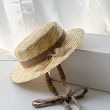 Load image into Gallery viewer, Frou Frou - CLASSIC CANOTIER HAT 綁帶圓頂草帽 (Sand) thin ribbon
