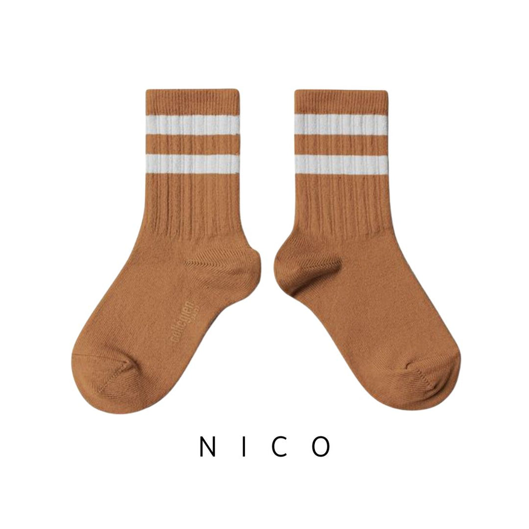 Collegien | Nico - Varsity Crew Socks (Salted Caramel)