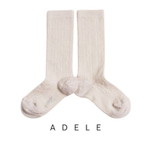 Load image into Gallery viewer, Collegien | Adele - Pointelle Knee-High Socks (Lamb)
