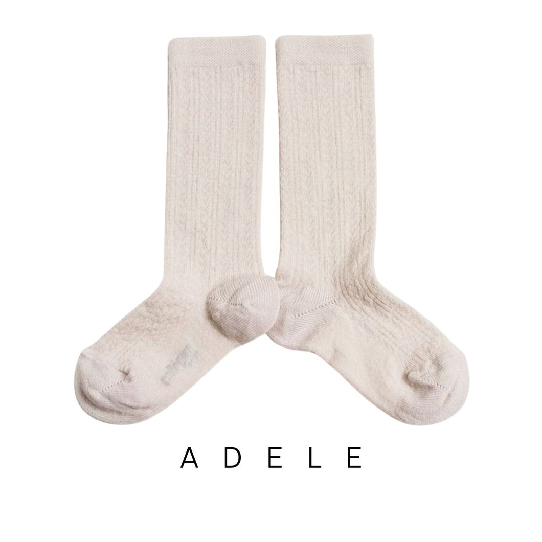 Collegien | Adele - Pointelle Knee-High Socks (Lamb)
