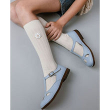 Load image into Gallery viewer, [預購] Collegien | Valentine - Ribbed Socks with Daisy (Sorbet)
