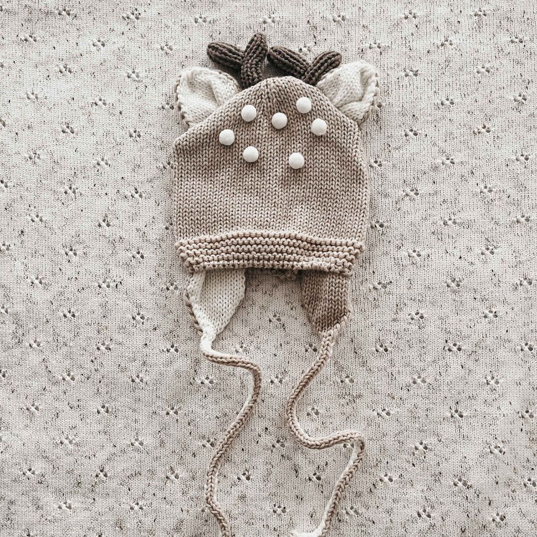 Reindeer Knit Bonnet