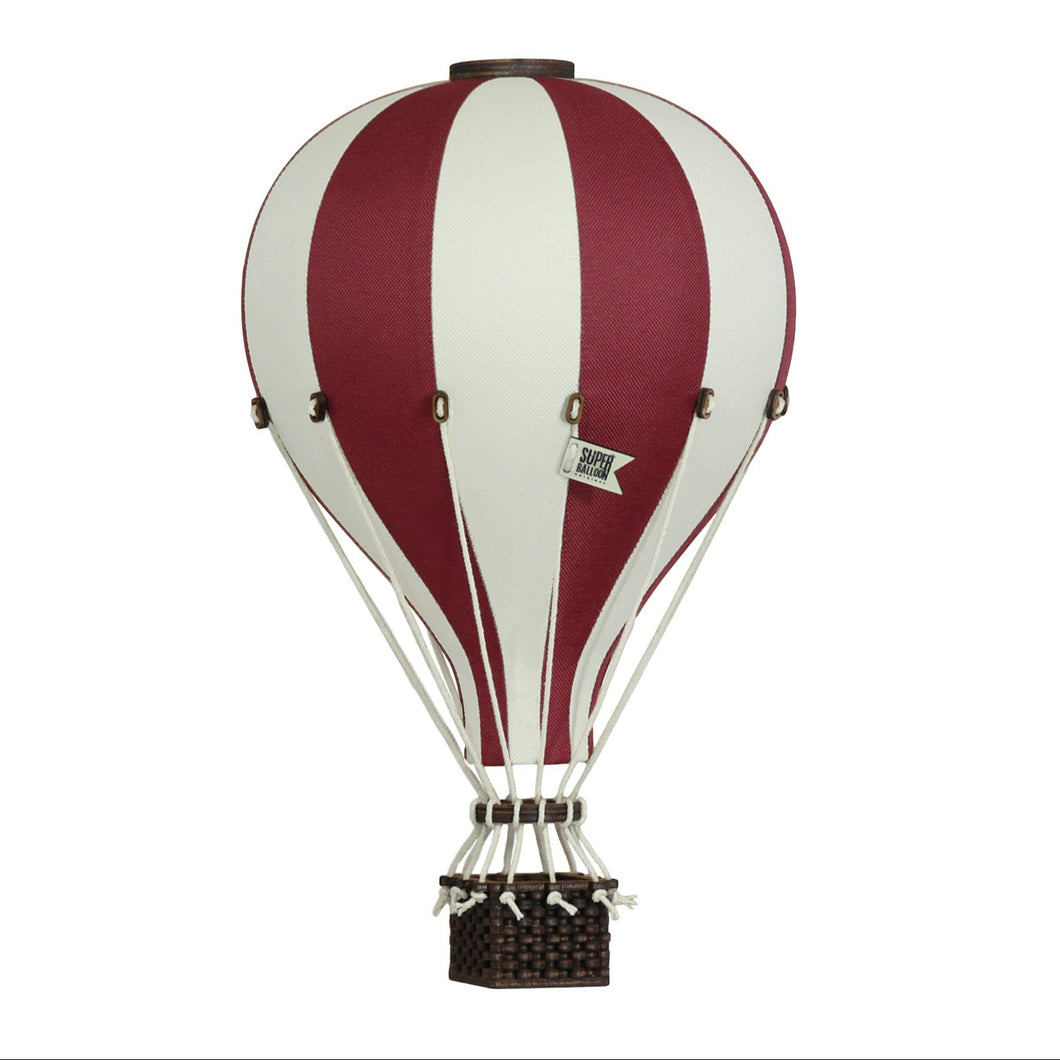 Super Balloon - Beige Burgandy Hot Air Balloon