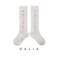 Load image into Gallery viewer, Collegien | Dalia - Flower Knee-high Socks (Snow)
