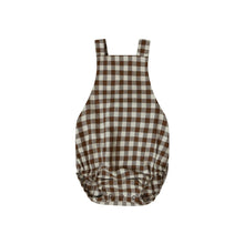 Load image into Gallery viewer, Organic Zoo - Gingham Bloomers with Braces 0-3M
